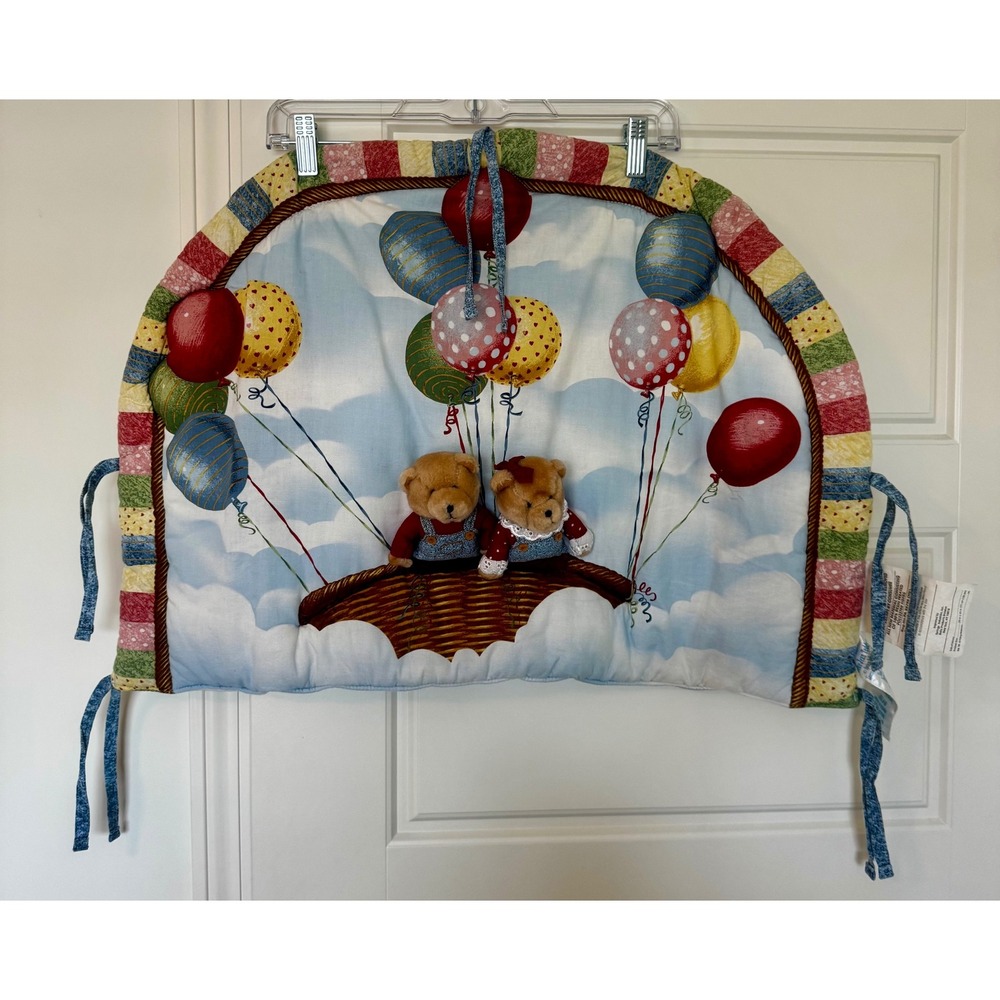 Rare Vintage Blue Jean Teddy Crib/Wall Decor - Excellent Condition 3D